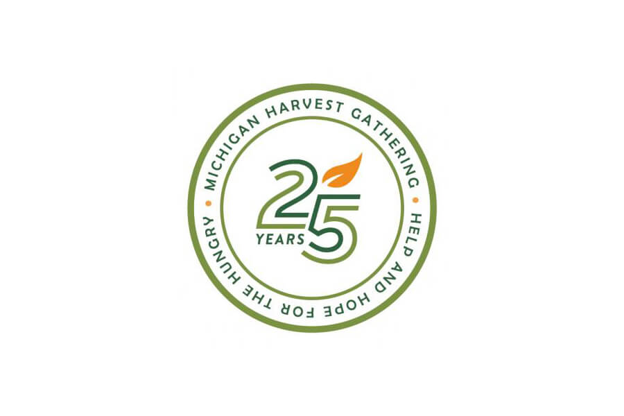 Michigan Harvest Gathering 25 year logo