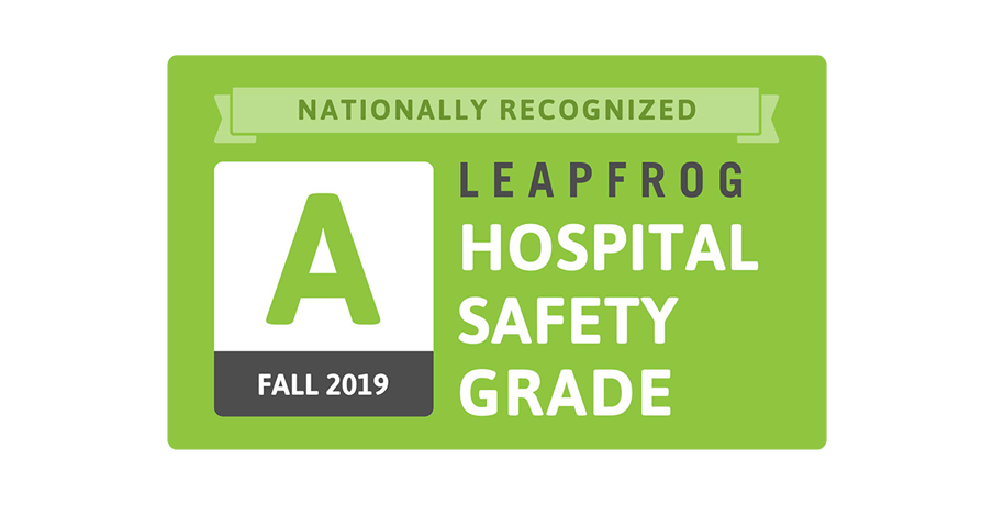 Leapfrog A Grade licensure logo Fall 2019