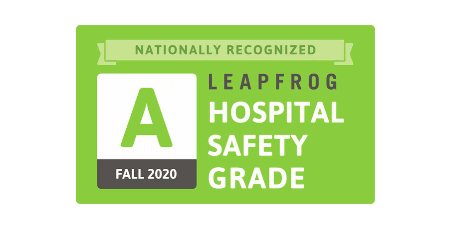 Leapfrog A Grade licensure logo Fall 2020