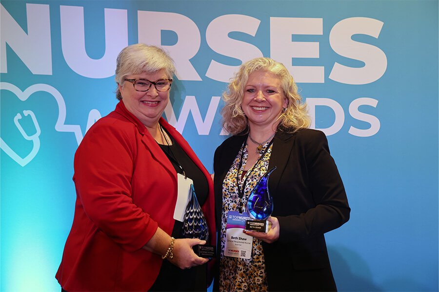 Catherine Brennan & Beth Shaw, MLive Nurses Awards, Nov. 2023
