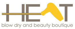 Heat blow dry and beauty boutique logo